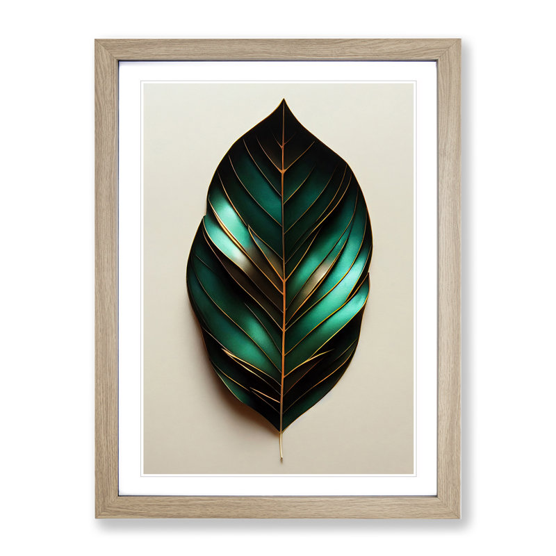 The Beautiful Leaf - Framed Print, 64cm H x 46cm W x 2cm D, Oak Framed
