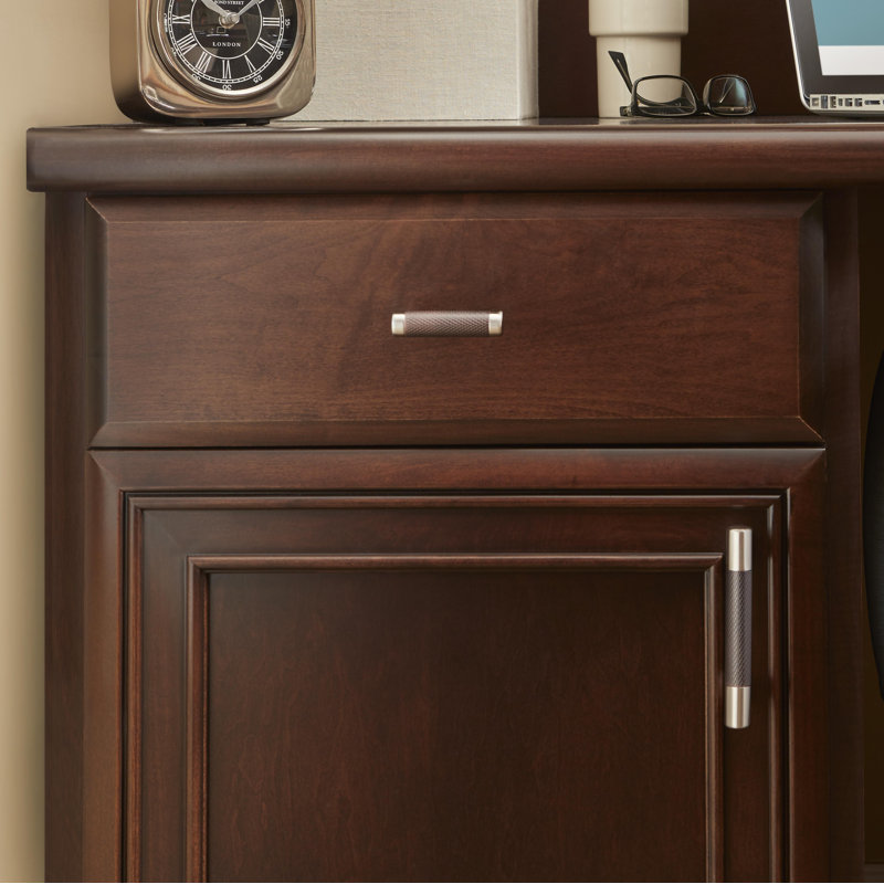 Modern Satin Nickel and Oil-Rubbed Bronze T-Handle Cabinet Knob