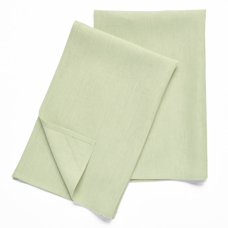 Kitchen Linen - 100% Pure Linen Kitchen Towels, Sage Green