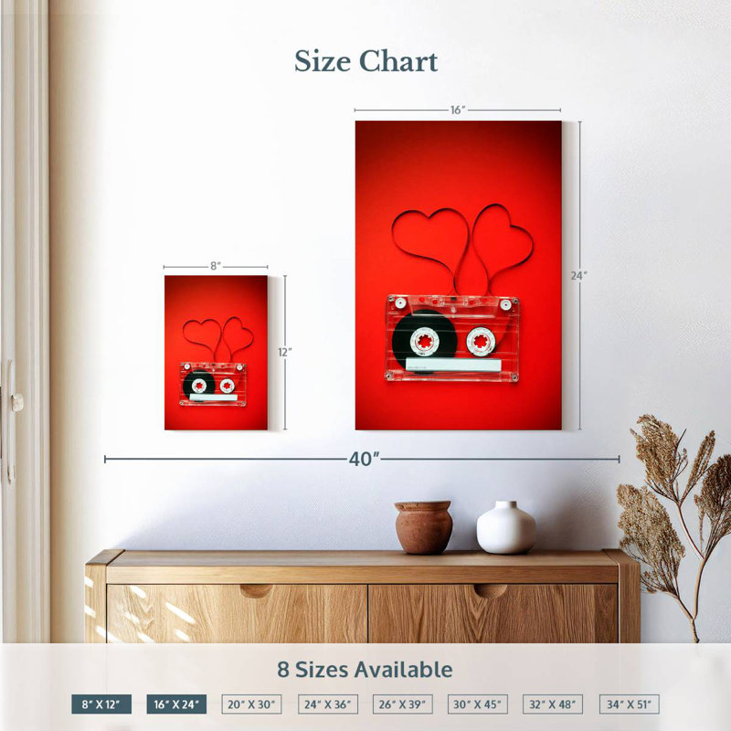 Hardie Cassette Hearts, H 12 po x l 8 po