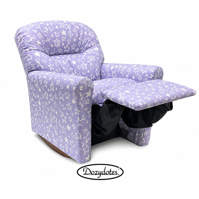 Kids Rocker Recliner Chair in Purple Stars, Purple Stars