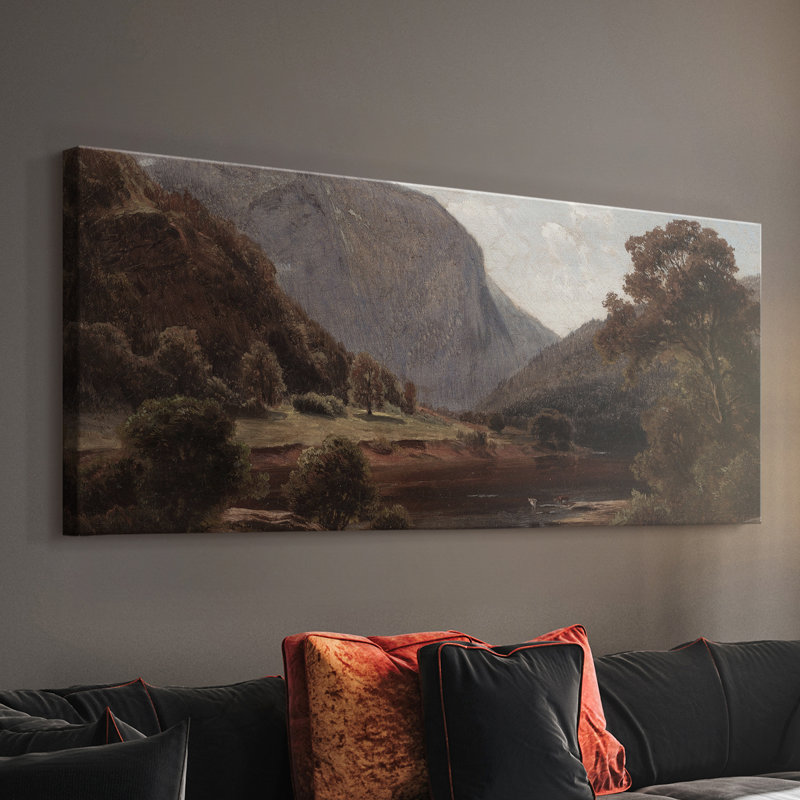 Série paysage - DCLIX - Toile tendue avec châssis - Prêt à accrocher, H 16 po x l 40 po