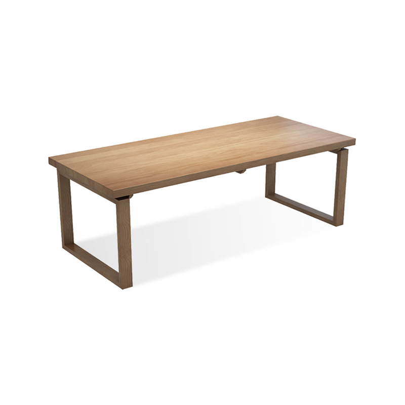 Burlywood Rectangular Solid Wood Dining Table, 29.53"H x 78.44"L x 31.50"W