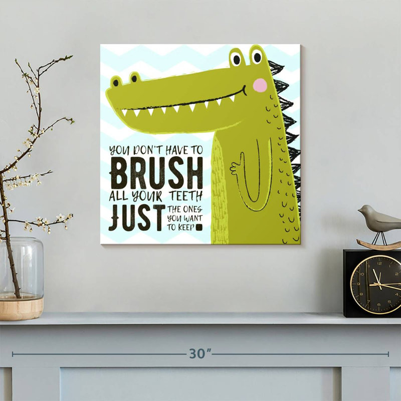 «Brush Dino», impression sur toile, H 16 po x l 16 po x P 1,25 po