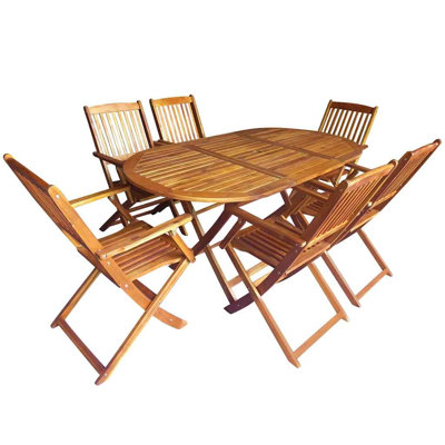 Eucalyptus Solid Wood Patio Dining Set