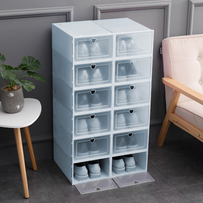 Boîte à chaussures en plastique transparent