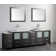Karson 96'' Double Bathroom Vanity with Engineered Marble Top with Mirror