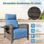 Fauteuil inclinable d'extérieur en osier avec table Dasai-146604134-201315367