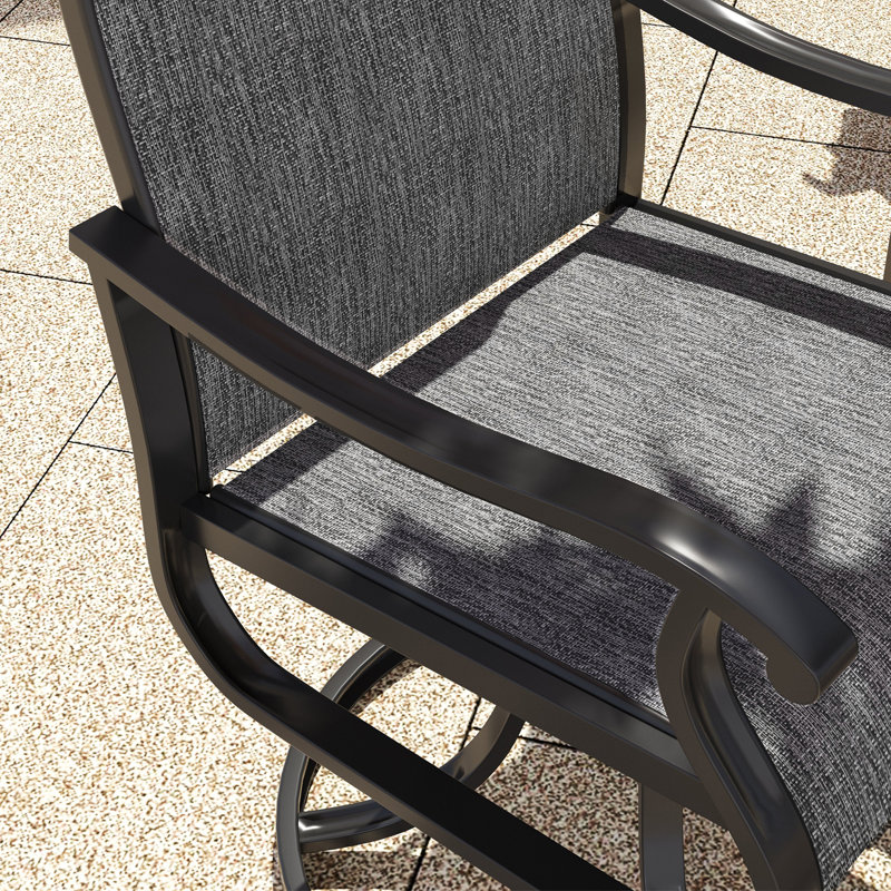 Fauteuil de salle à manger pivotant Ashalyn, Gris clair