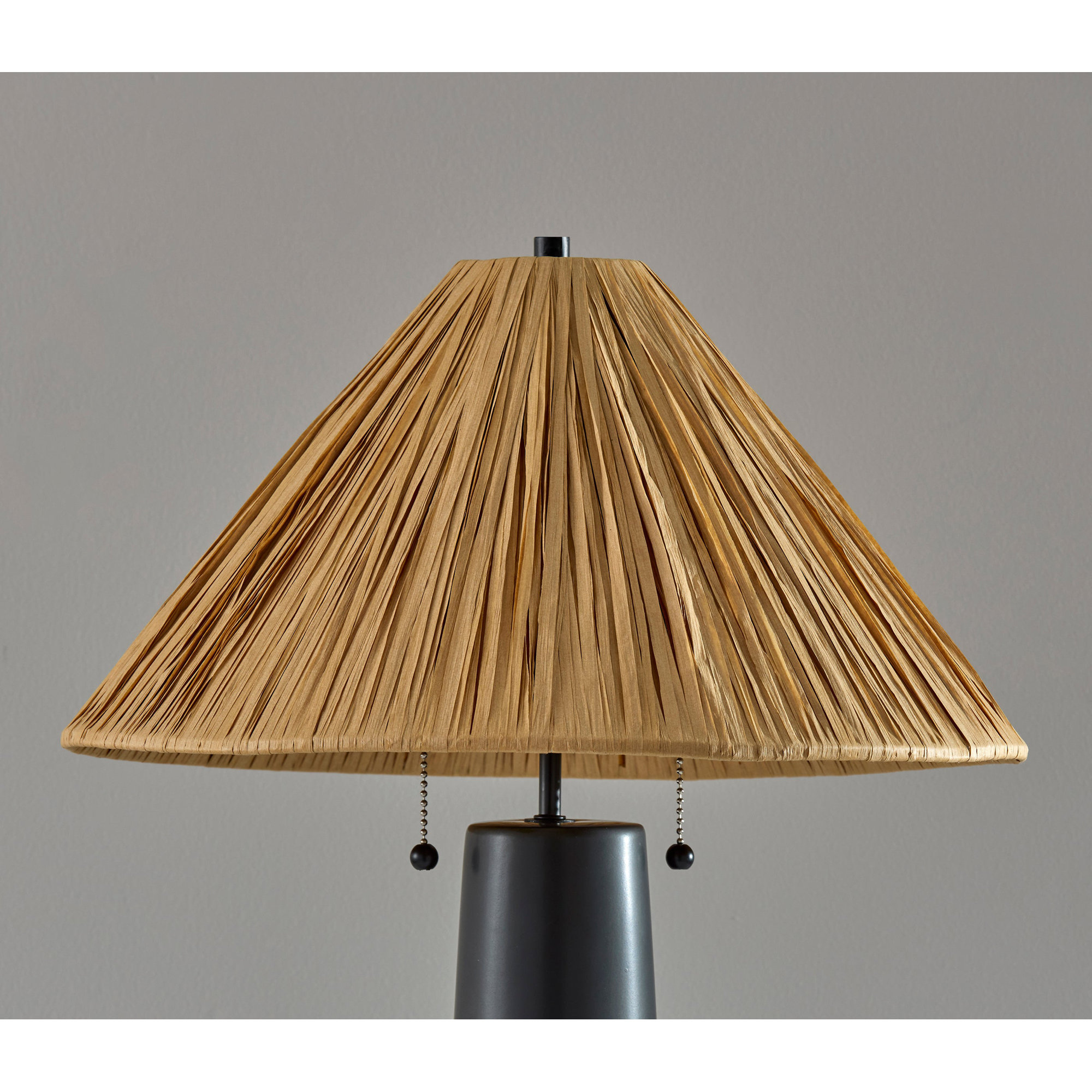 Waylon Table Lamp, Black, Beige