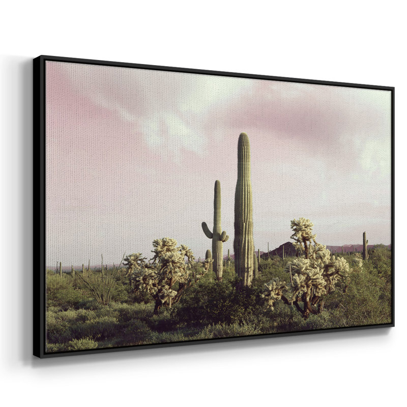 Orgue à tuyaux Cactus National Monument, toile tendue avec châssis, H 25 po x l 37 po x P 2 po, Cadre noir