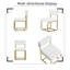 Ensemble de chaises de salle à manger rembourrées épaisses et épaisses de style Mid-Century moderne minimaliste en tissu blanc