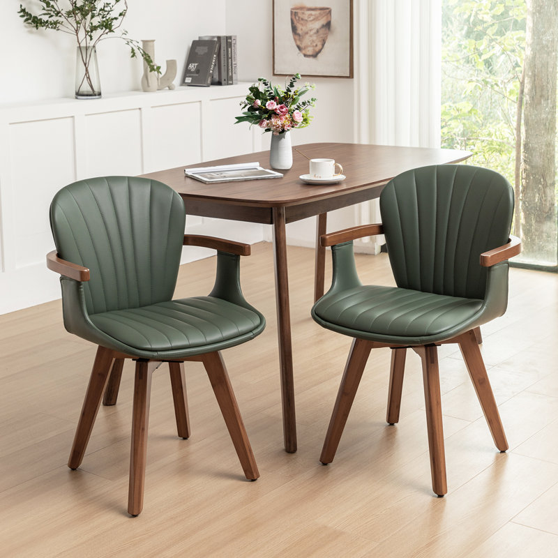 Karez Upholstered Dining Chair, Light Green