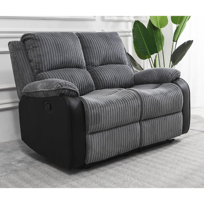 Anding 2 Seater Reclining Sofa, Power - Push Button, 98cm H x 136cm W x 94cm Dcm