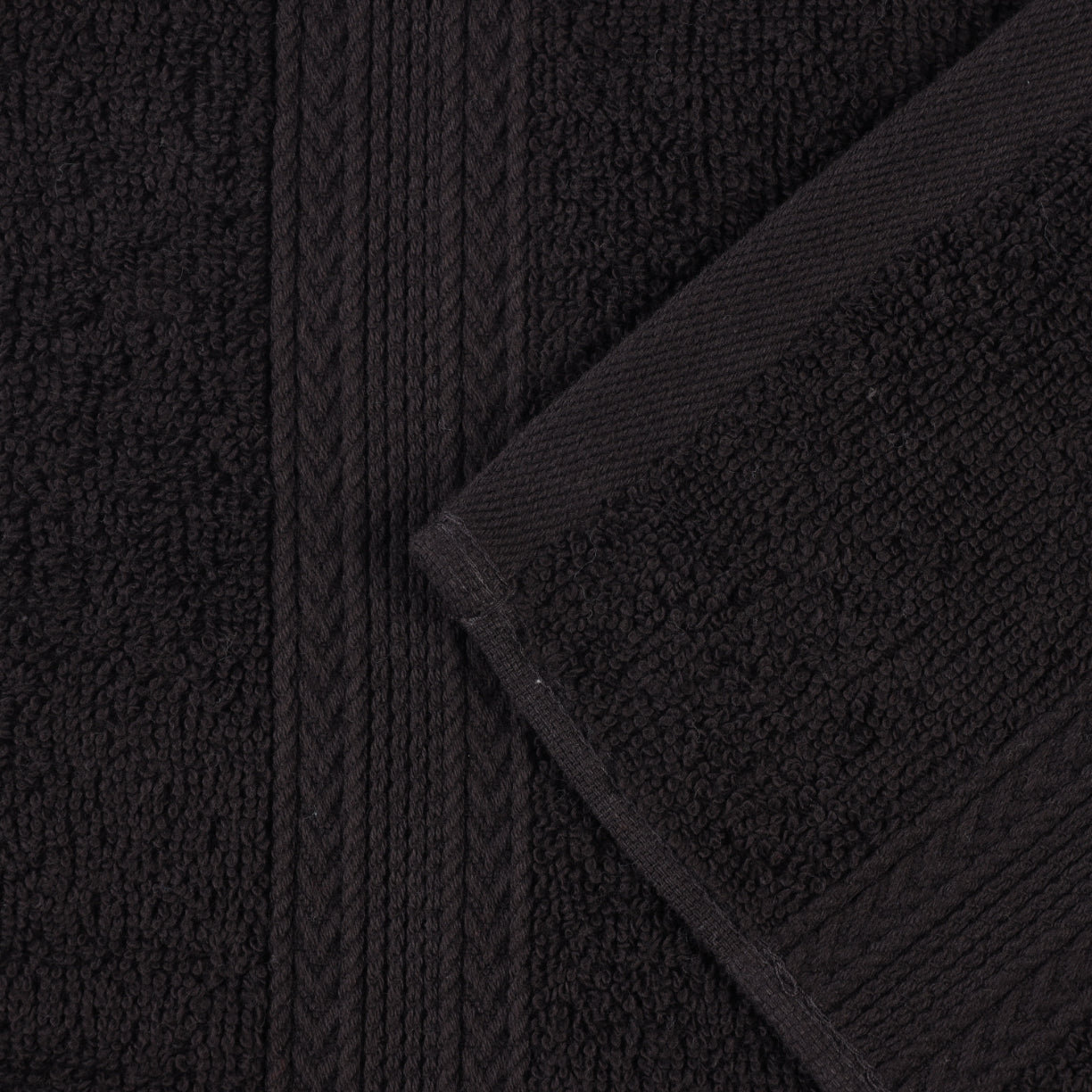 Asleigh 8-Piece Cotton Towel Set, Black