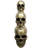 Haunted Hill Farm 3-Ft. Stack of Gold Skulls Halloween Decor, Gothic Decor with LED Lighted Eyes