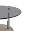 Ensemble de 2 tables basses rondes modernes en verre trempé avec base en métal-131136230