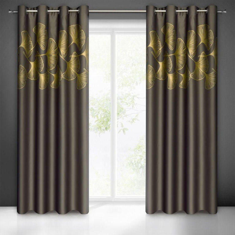 Blackout Curtain Single Panel, Brown