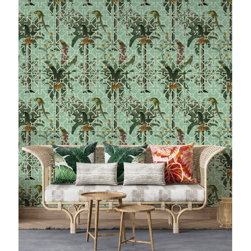 Palm Garden Trellis, Light Green
