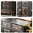Modern Black Solid Wood Accent Cabinet
