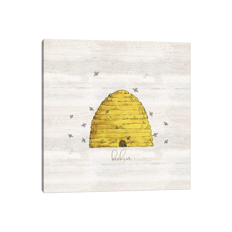 Bee's Life V-Beehive by Tara Reed - Wrapped Canvas Painting, 30.48 cm H x 30.48 cm W