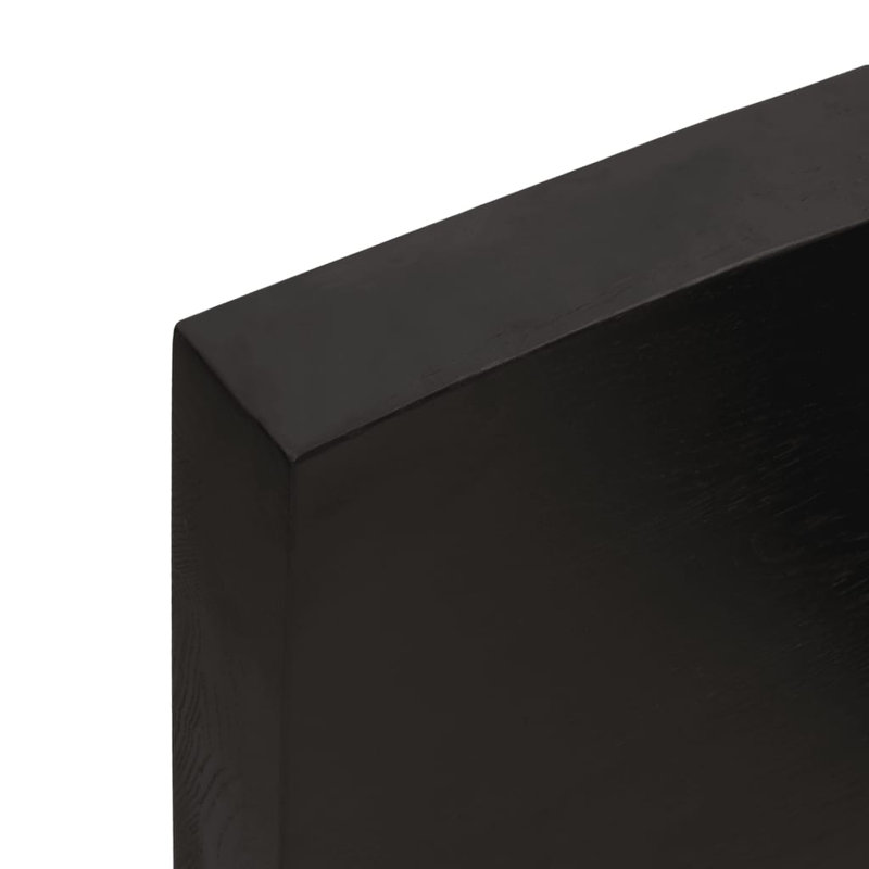Solid Wood Table Top, Dark Grey, 40cm H x 120cm W x 6cm D