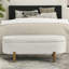Banc de rangement ovale avec repose-pieds en bois d'hévéa, multifonctionnel et élégant pour la décoration intérieure-1404108920
