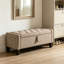Banc de rangement rembourré en lin-817418580