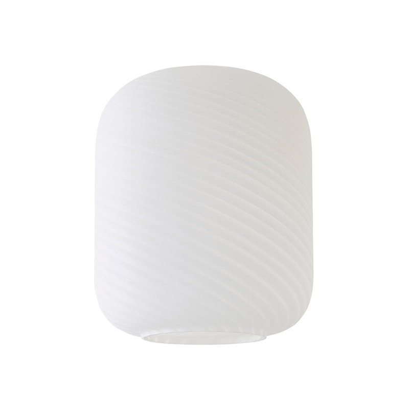 Hinami 22cm H Glass Oval Pendant Shade ( Slip-On ) in White