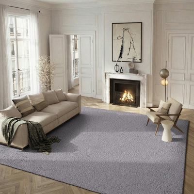 Tapis gris touffeté à la main Jayne