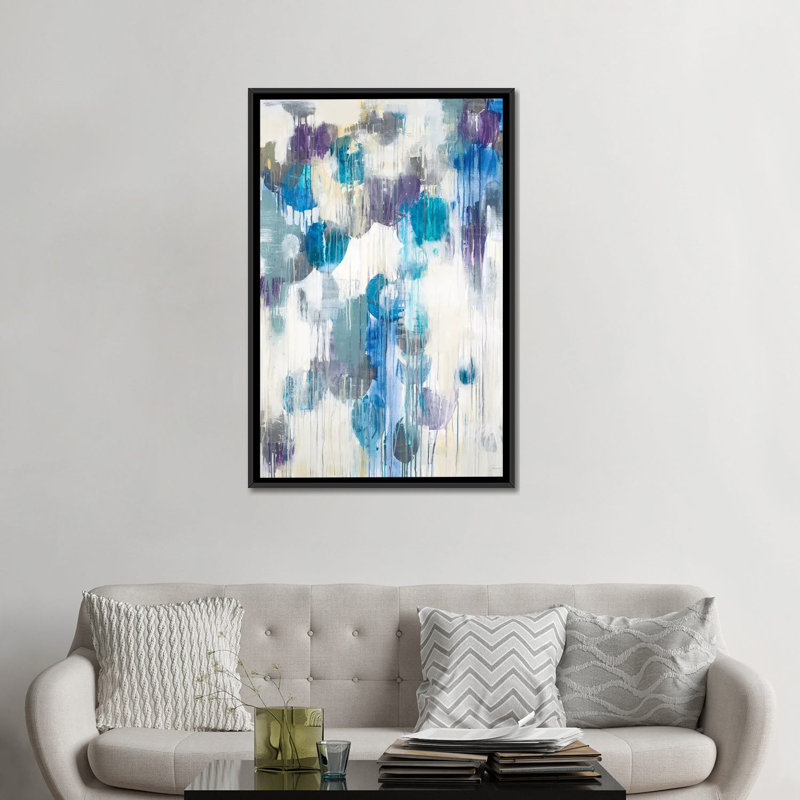 « life aquatique », impression sur toile, H 26 po x l 18 po x P 1,5 po, Toile avec cadre noir, Pas de tapis