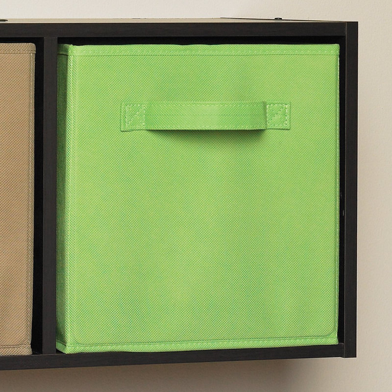 27cm Cube Fabric Bin with Pull Handle by ClosetMaid, Green