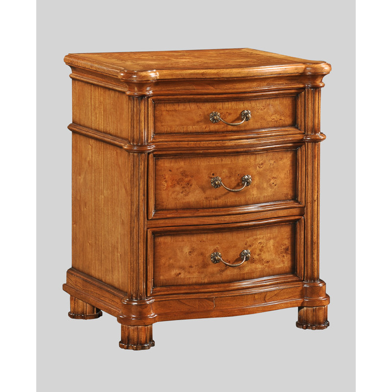 Alaba 60cm W Solid Wood Bedside Table
