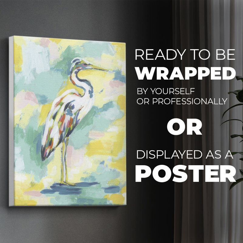 Bright Heron Fresco III - reproduction de toile seulement - non encadrée, H 18 po x l 12 po
