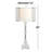 Pocklingt Glass Silver Table Lamp with Crystal Embellishments