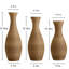 Ensemble de 3 vases de sol en rotin artificiel beige, vases hauts tissés élégants pour le salon, l'entrée et le couloir - Décoration polyvalente pour fleurs séchées ou en soie