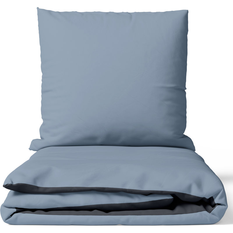 Reana Bedding, Gray, 135 x 200 cm - 1 Pillowcase (80 x 80 cm)
