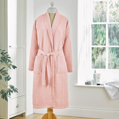 Reffett Unisex Lightweight Waffle Bath Robe