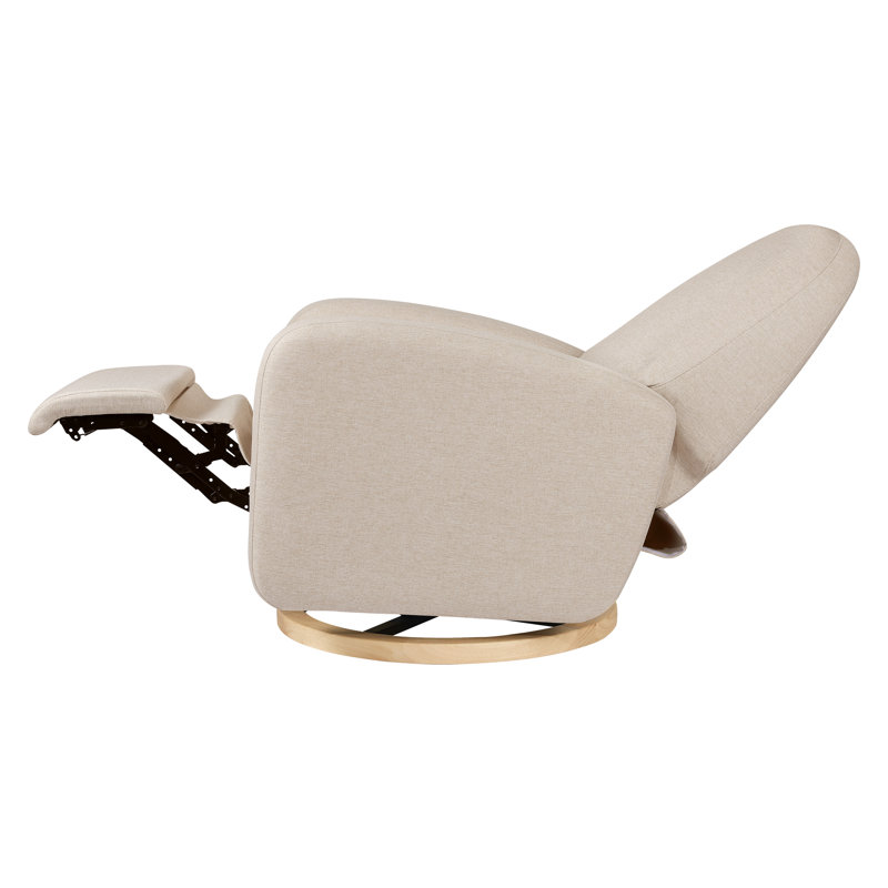 Nami Electronic Recliner and Swivel Glider in Eco-Performance Fabric with USB port, Performance Beach Polyester