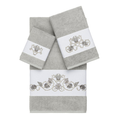 Bella Embellished 3 Piece Towel Set