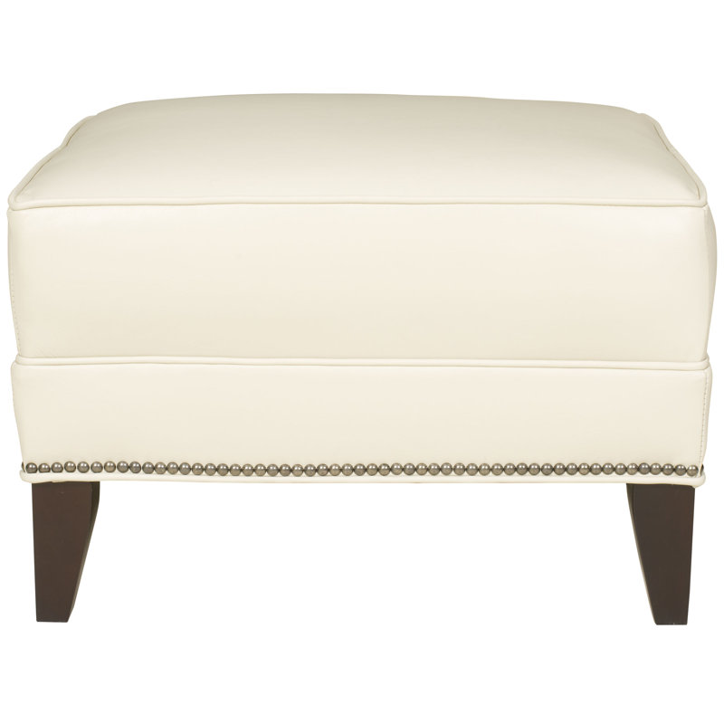 Liz Leather Ottoman, Gatsby Brown Sugar, Dove Gray