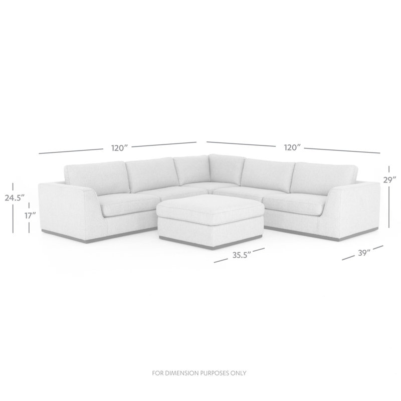 Colt Sectional, Aldred Silver-Aged Sienna