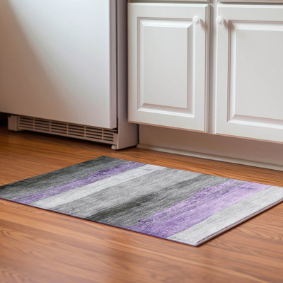 Premium Machine Washable Bennette AMF1883 Stripes Rug