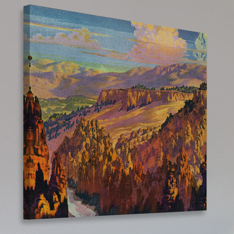 « grand canyon », reproduction d’art sur toile tendue, H 18 po x l 18 po x P 1,5 po