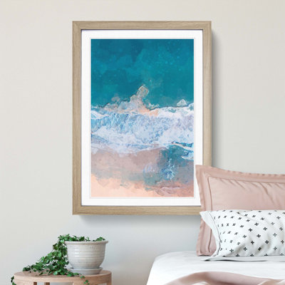 View of Dee Why Beach in Australia in Abstract - Picture Frame Graphic Art Print