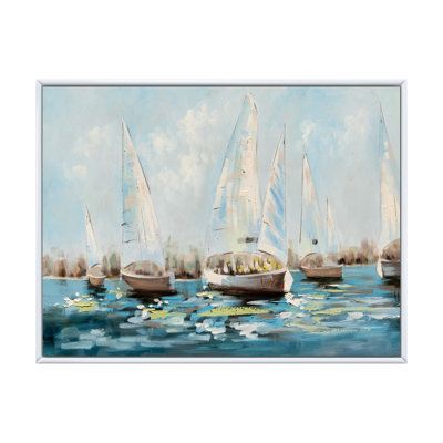 Voilier dans l'eau - reproduction sur toile