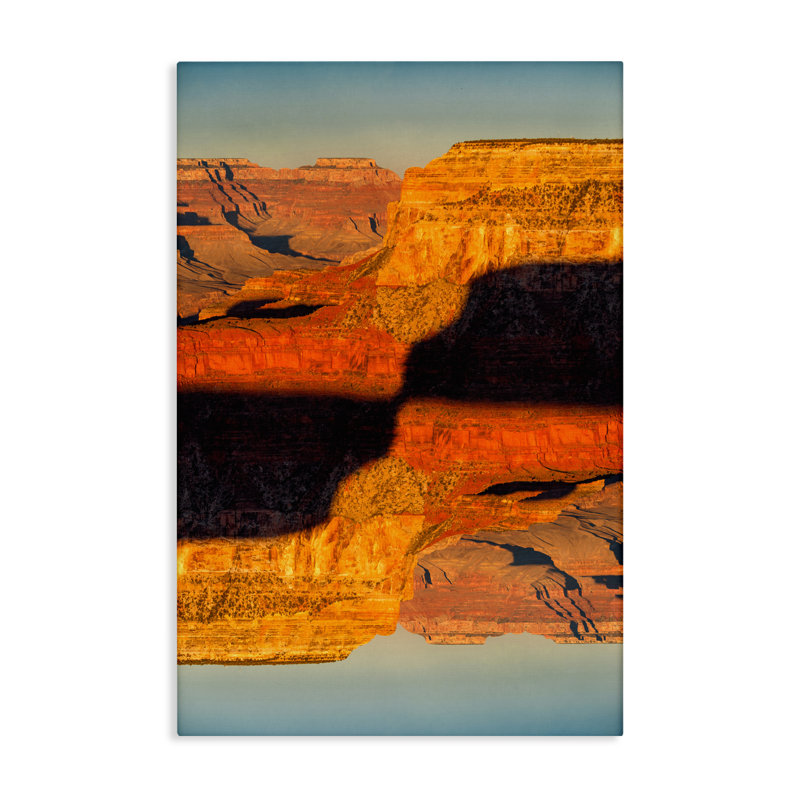Surreal Canyon Reflection Canvas, design by Robin Vandenabeele, 45" H x 30" W