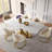 Modern Rectangular Sintered Stone Dining Table with Pedestal Base-1729779208-1723363196