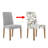 Hillsboro Botanical Print Stretch Fit Elastic Dining Chair Slipcover
