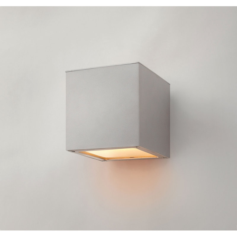 Kube LED Outdoor Flush Mount, Satin Black, Two-Sided